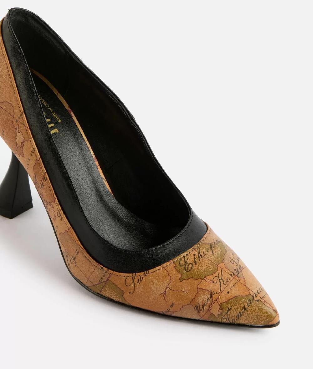 Alviero martini 1a classe Décolleté in nappa con tacco a rocchetto Geo Classic Hotsell