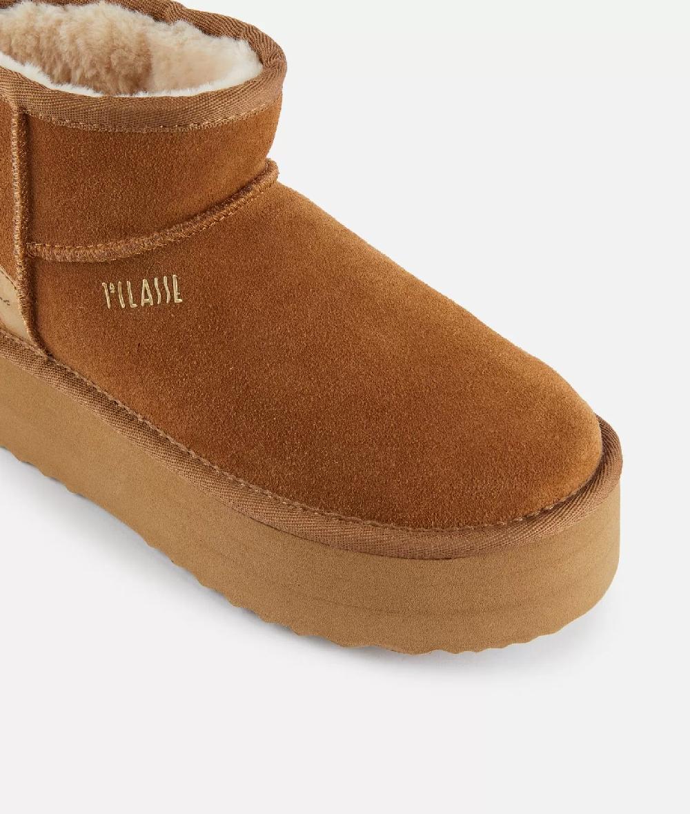 Alviero martini 1a classe Mini stivaletti imbottiti in pelle scamosciata con logo 1ᴬ Classe Naturali Nuova