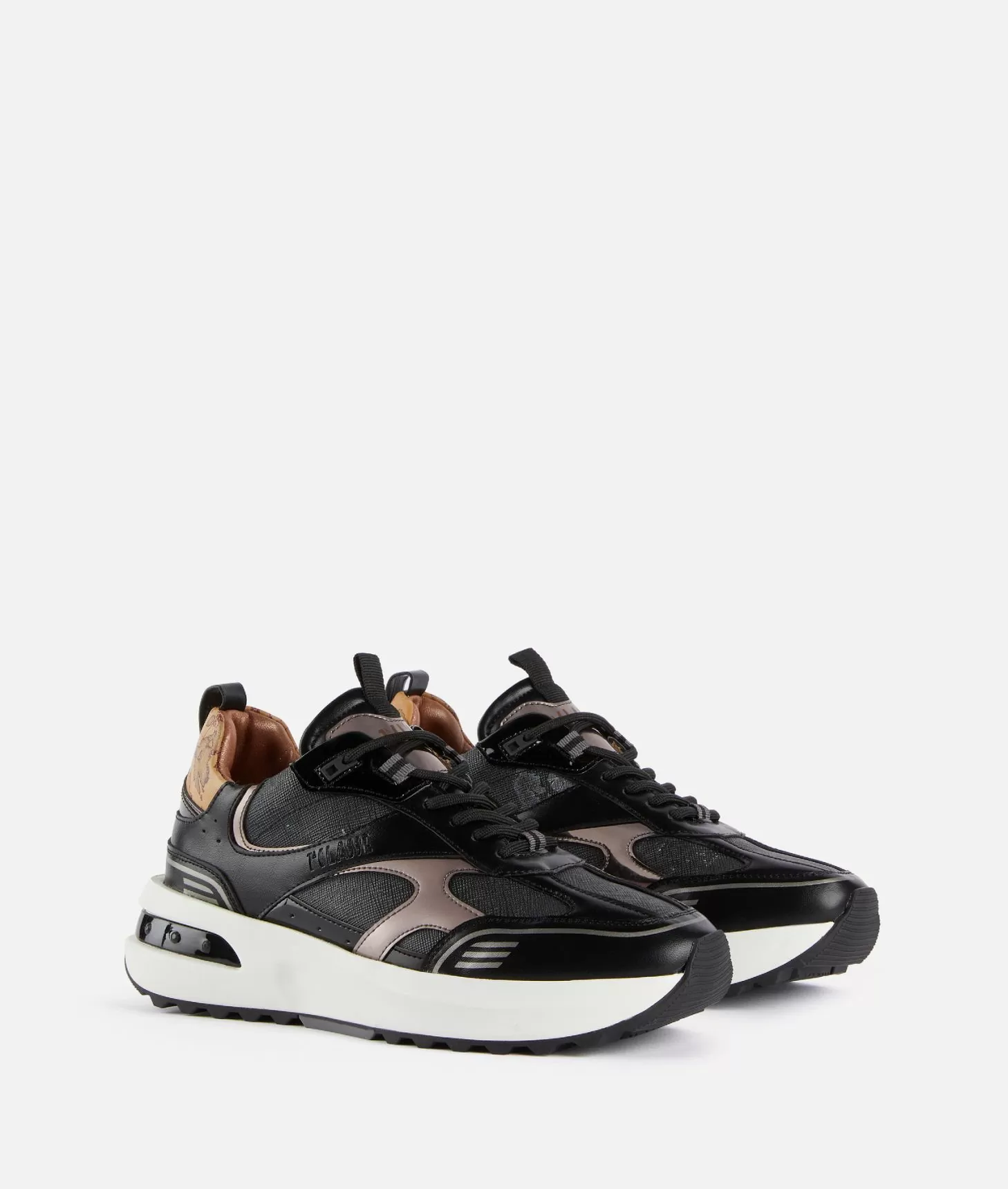 Alviero martini 1a classe Geo Road Delhi sneakers in tessuto Geo Night Nere Pezzi Unici
