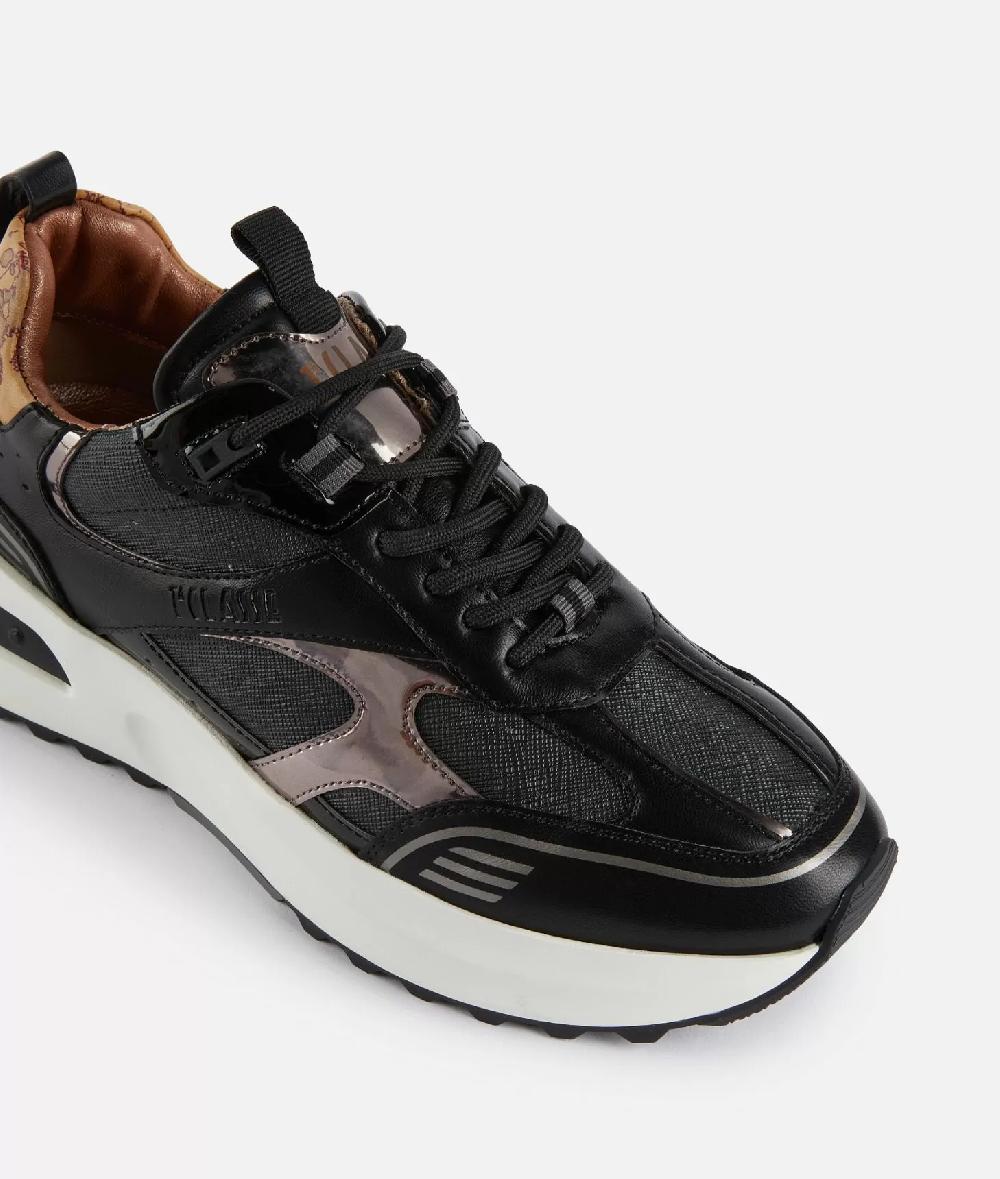 Alviero martini 1a classe Geo Road Delhi sneakers in tessuto Geo Night Nere Pezzi Unici