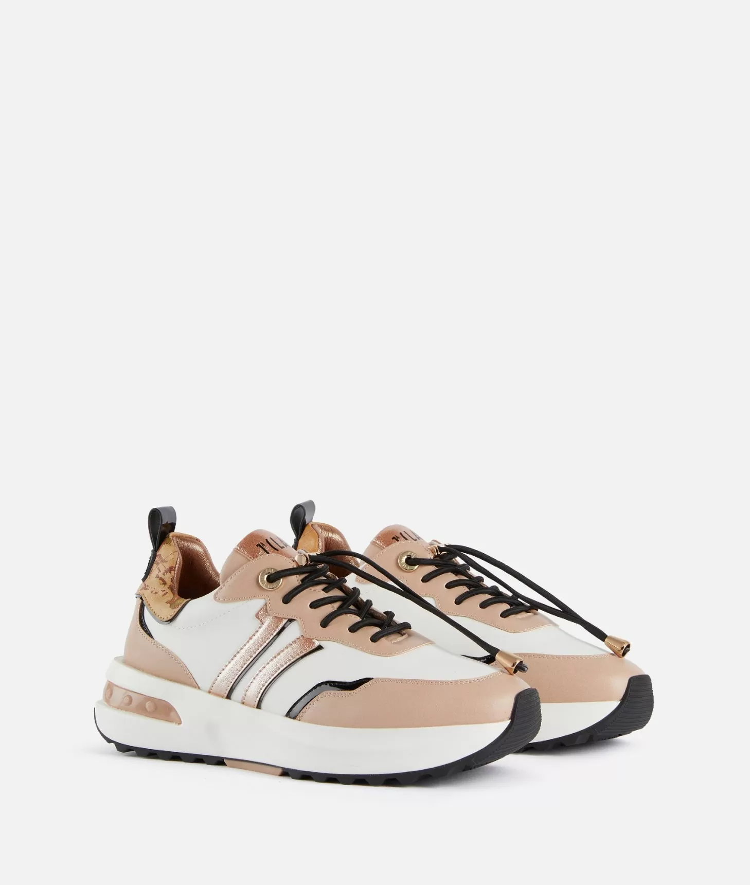 Alviero martini 1a classe Geo Road Seoul sneakers in eco nappa liscia Nude Soddisfazione Garantita