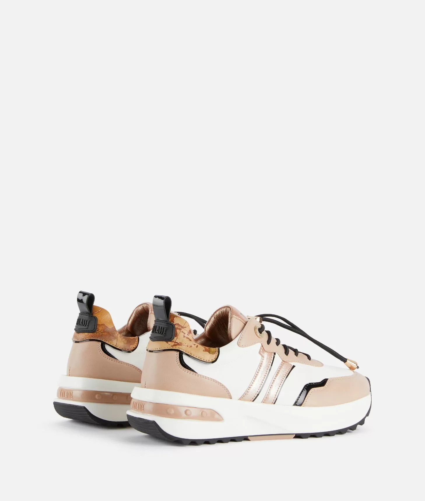 Alviero martini 1a classe Geo Road Seoul sneakers in eco nappa liscia Nude Soddisfazione Garantita