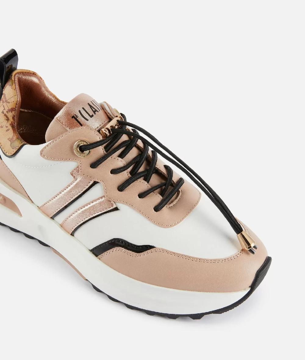 Alviero martini 1a classe Geo Road Seoul sneakers in eco nappa liscia Nude Soddisfazione Garantita