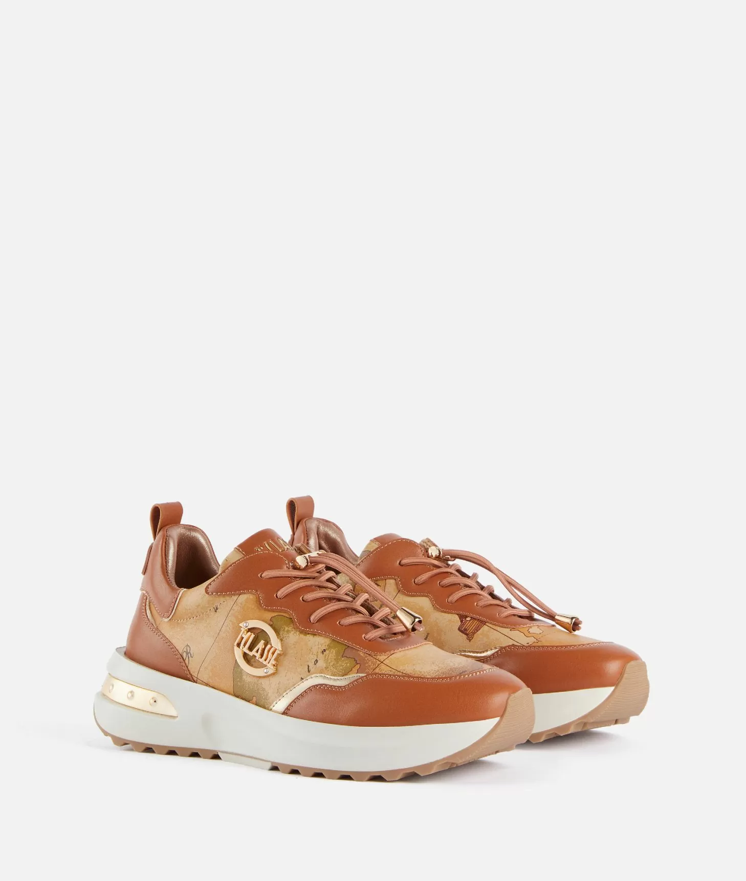 Alviero martini 1a classe Geo Road Marrakech sneakers in eco nappa Castagna Negozi Online