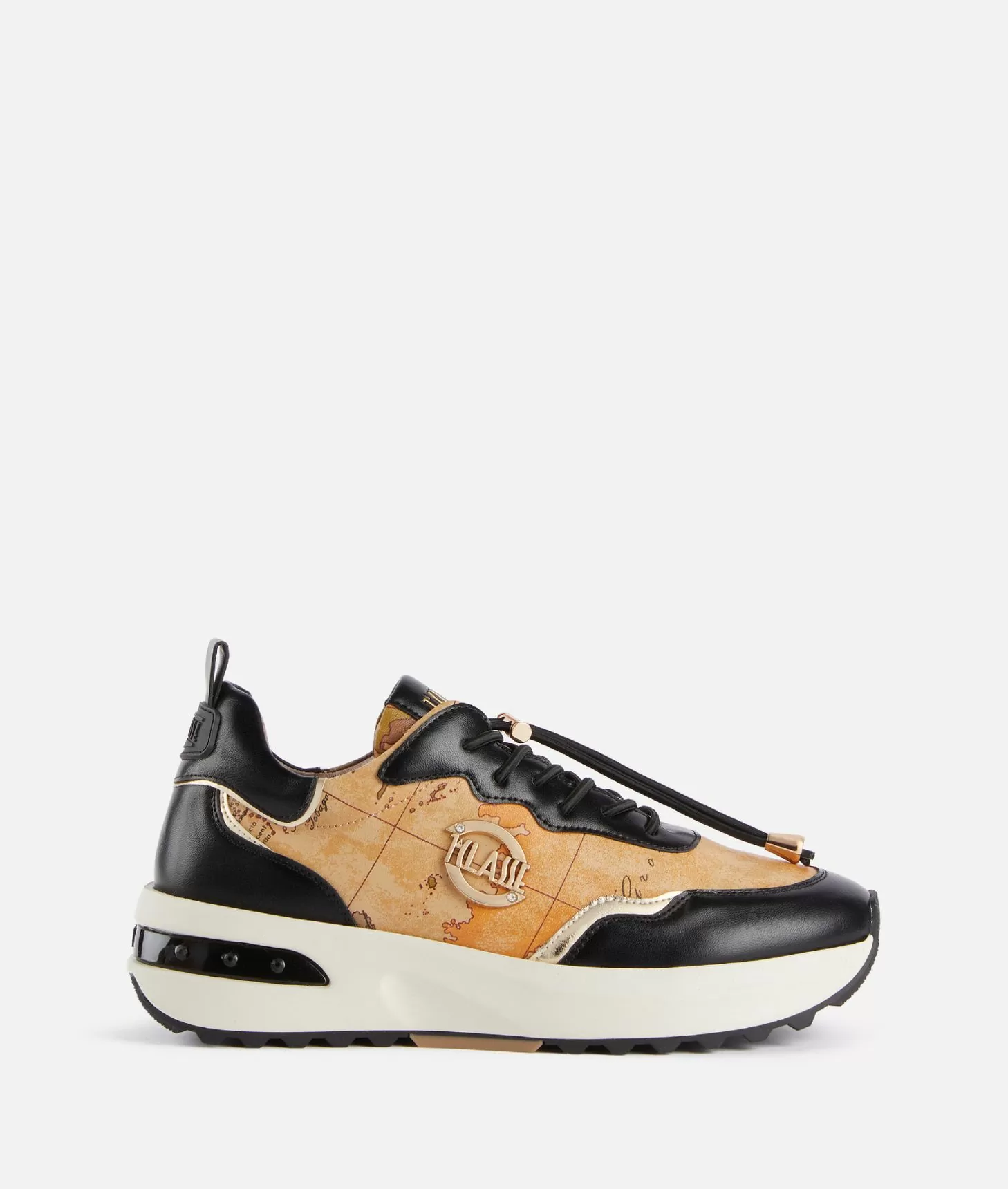 Alviero martini 1a classe Geo Road Marrakech sneakers in eco nappa Nere Acquista Ora
