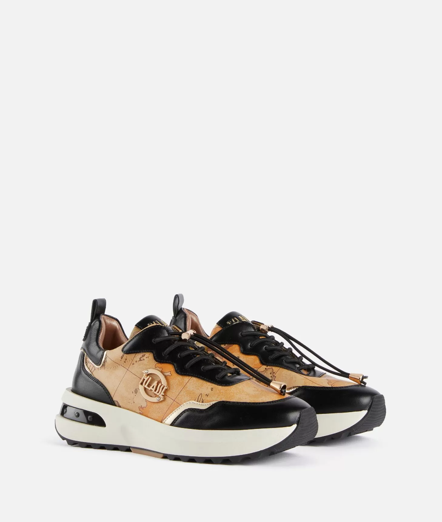 Alviero martini 1a classe Geo Road Marrakech sneakers in eco nappa Nere Acquista Ora