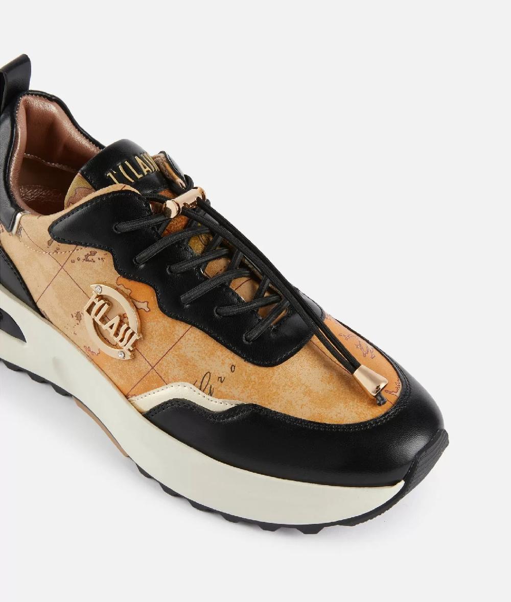 Alviero martini 1a classe Geo Road Marrakech sneakers in eco nappa Nere Acquista Ora