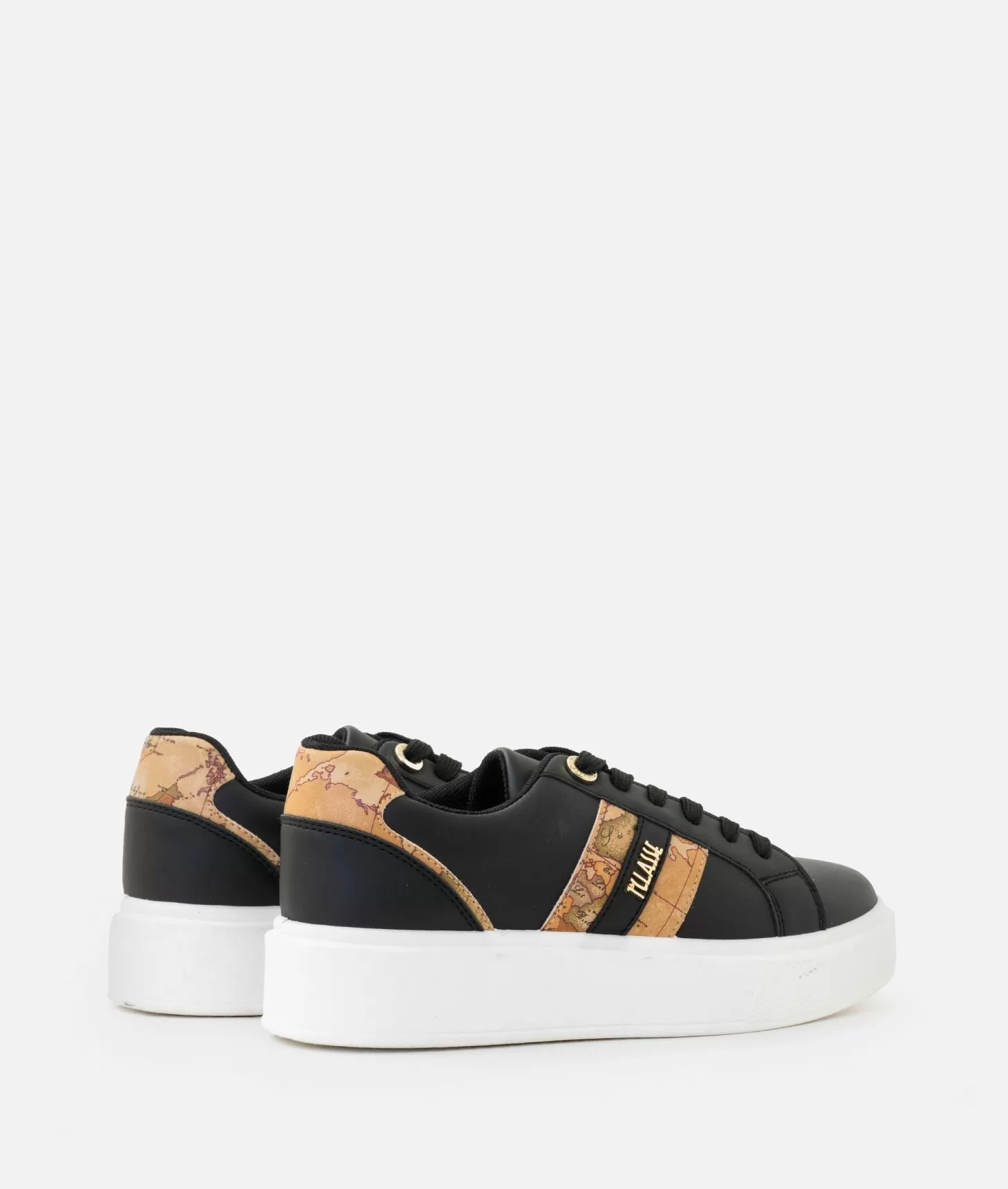 Alviero martini 1a classe Sneakers in eco nappa con logo e bande Geo Classic Nere Promozione Limitata