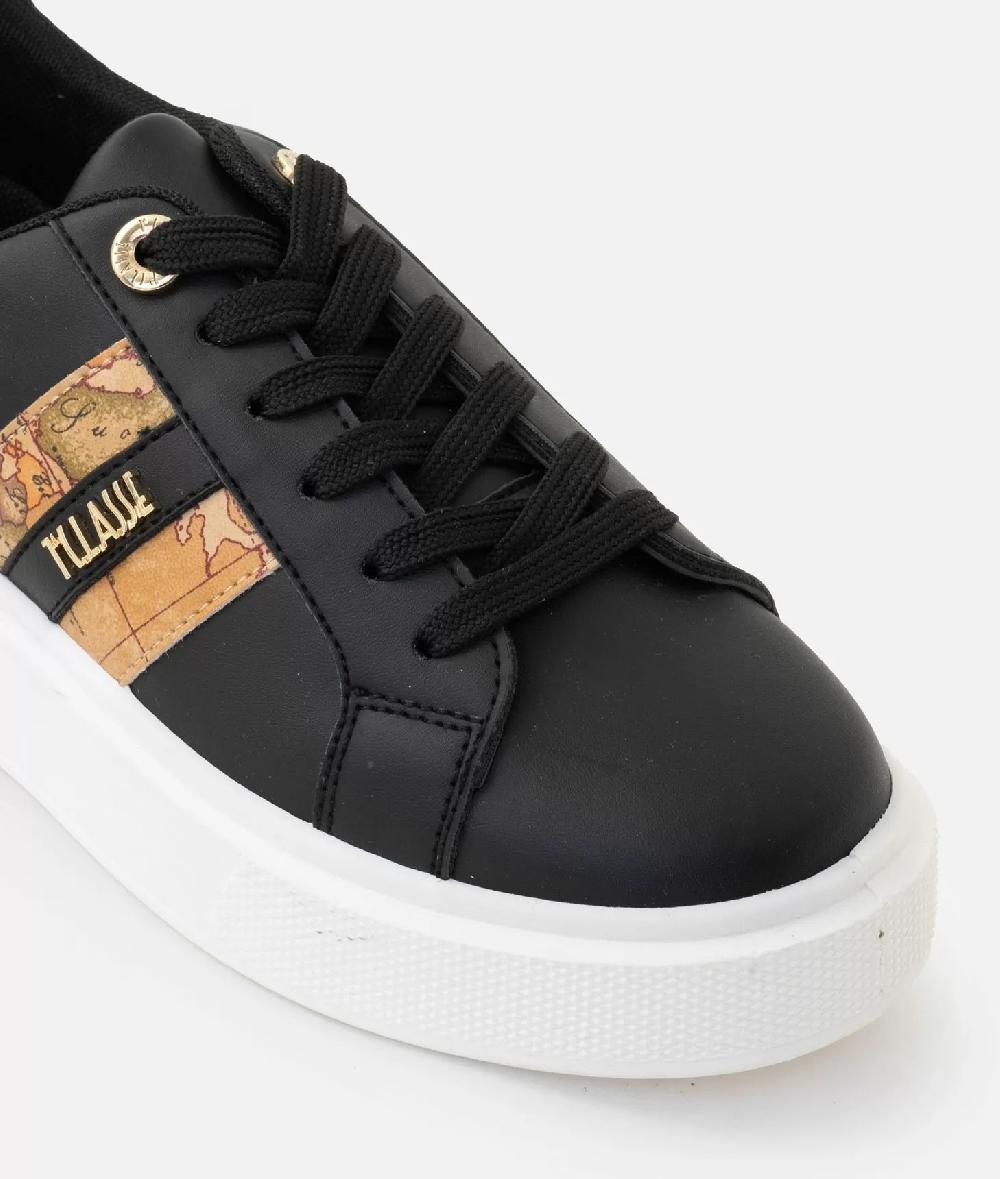 Alviero martini 1a classe Sneakers in eco nappa con logo e bande Geo Classic Nere Promozione Limitata