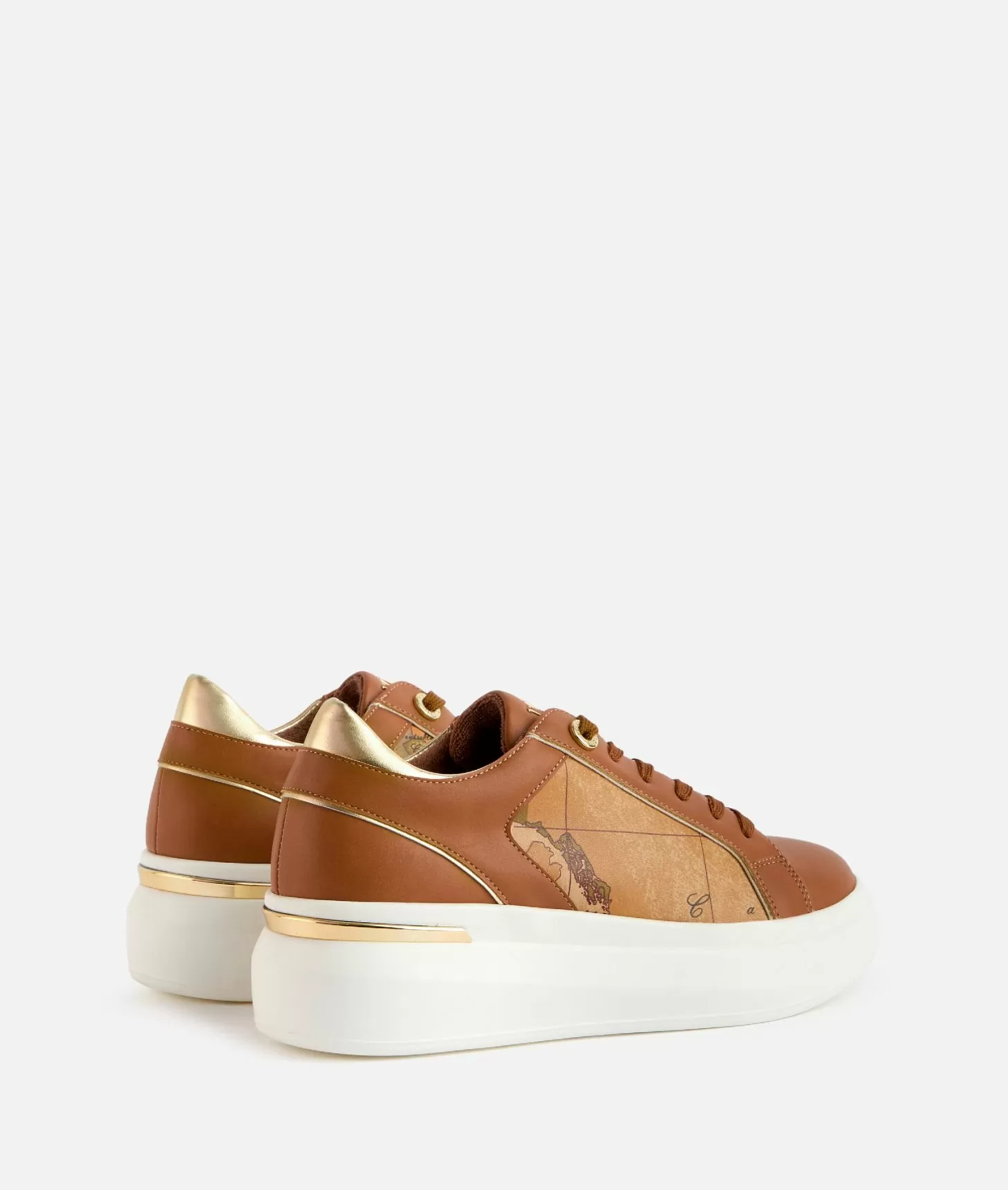 Alviero martini 1a classe Sneakers in eco nappa con logo in alta frequenza Cuoio Affare Del Giorno