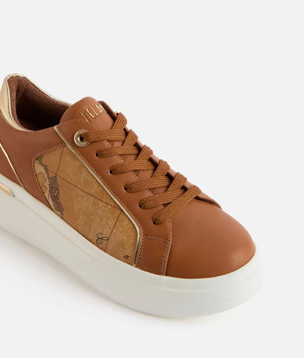 Alviero martini 1a classe Sneakers in eco nappa con logo in alta frequenza Cuoio Affare Del Giorno