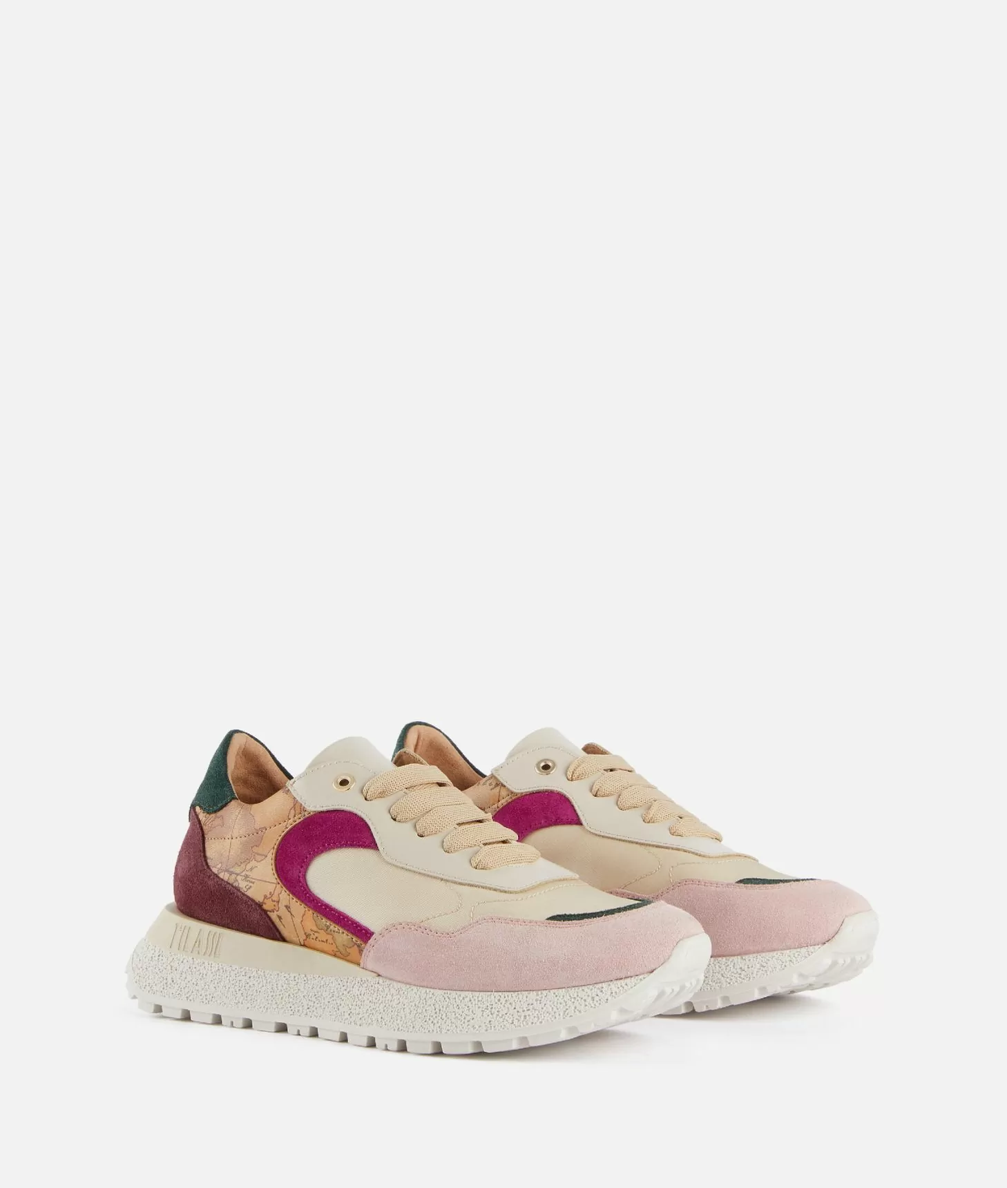 Alviero martini 1a classe Running in pelle scamosciata con mix materico Multicolor Presa