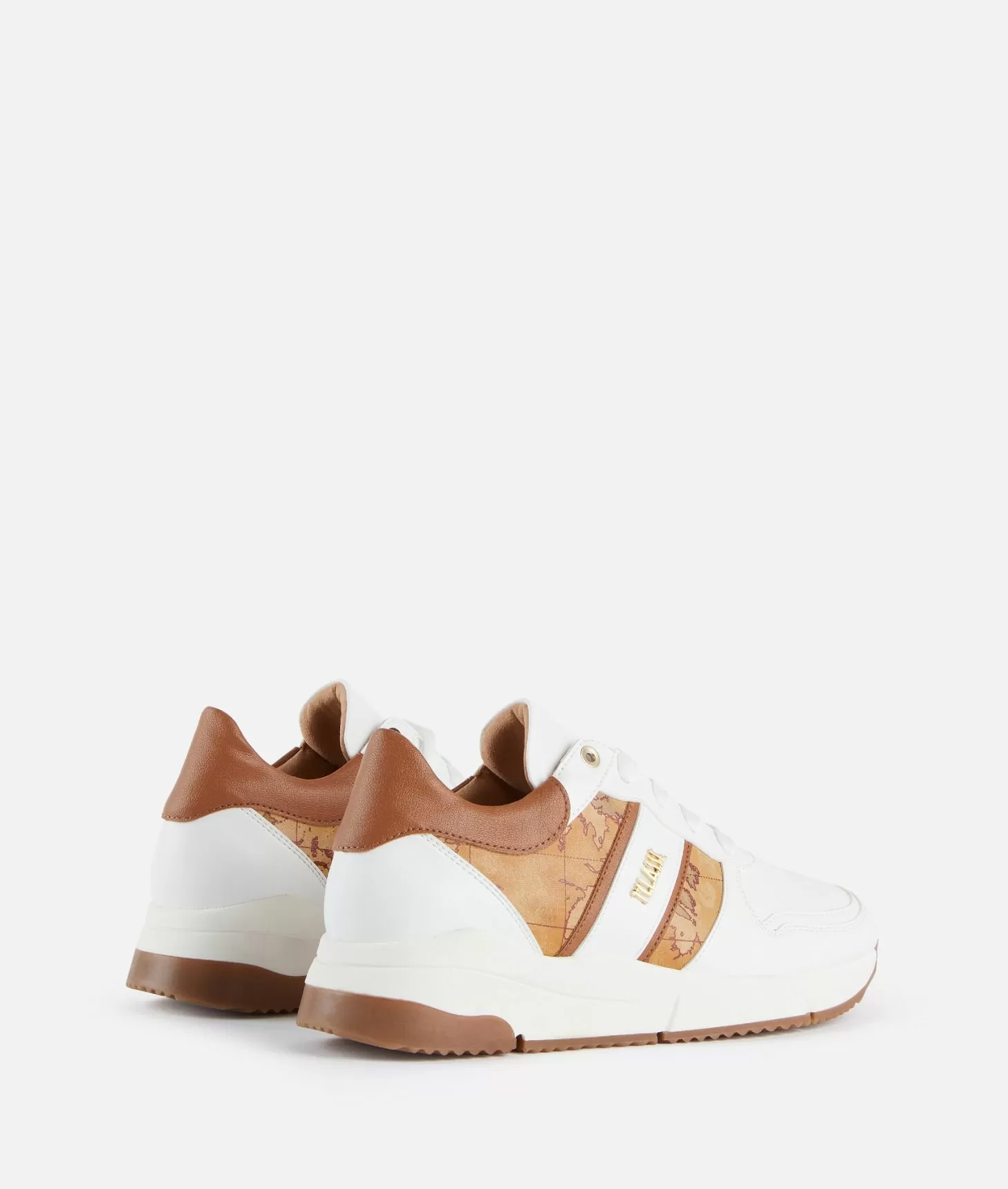 Alviero martini 1a classe Running in eco nappa con logo e dettagli Geo Classic Bianche Sconto