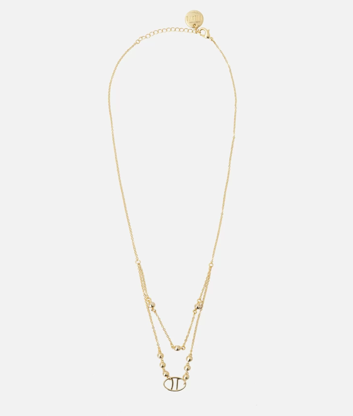 Alviero martini 1a classe Collana con logo 1C e pietre magenta Oro Economico