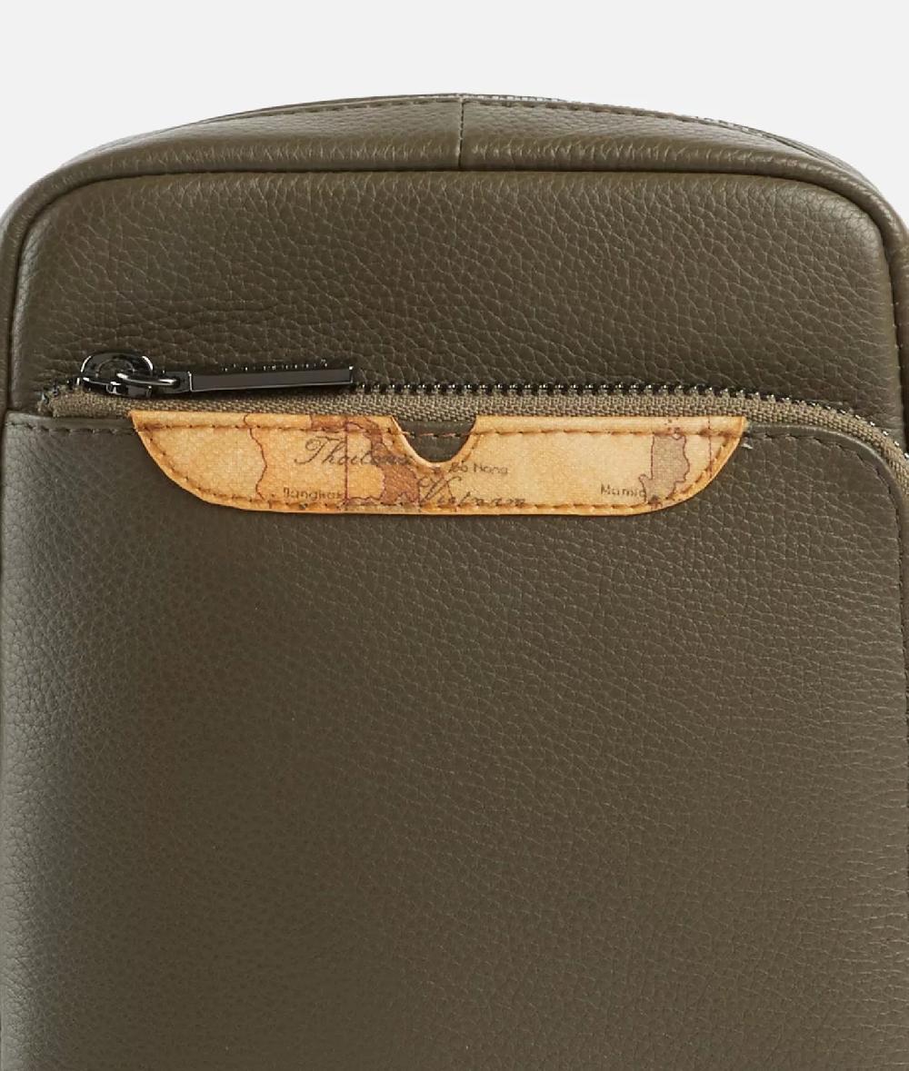 Alviero martini 1a classe Beta Leather bandoliera piccola Verde Militare Qualità Garantita