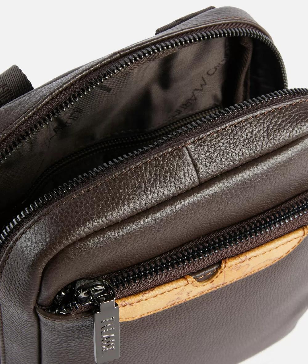 Alviero martini 1a classe Beta Leather bandoliera piccola Testa Di Moro Negozi Online