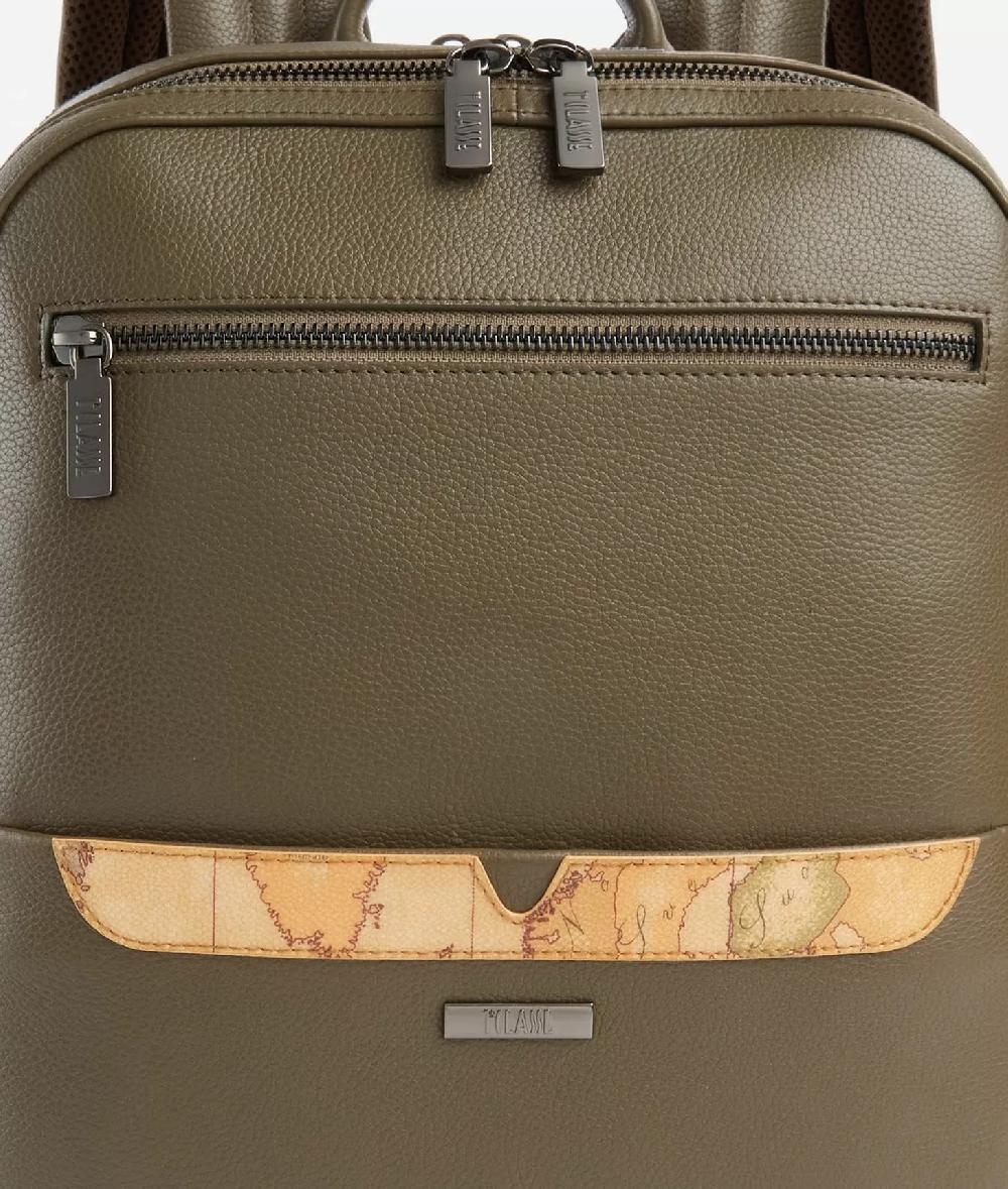 Alviero martini 1a classe Beta Leather zaino portacomputer Verde Militare Consegna Veloce