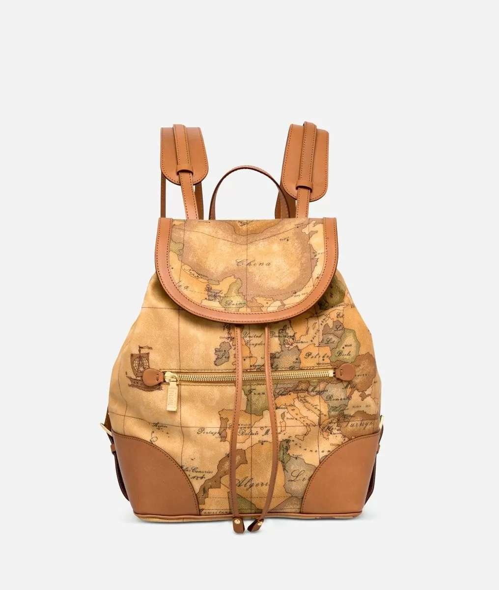 Alviero martini 1a classe Geo Classic Zaino con angoli in pelle Vendita Calda