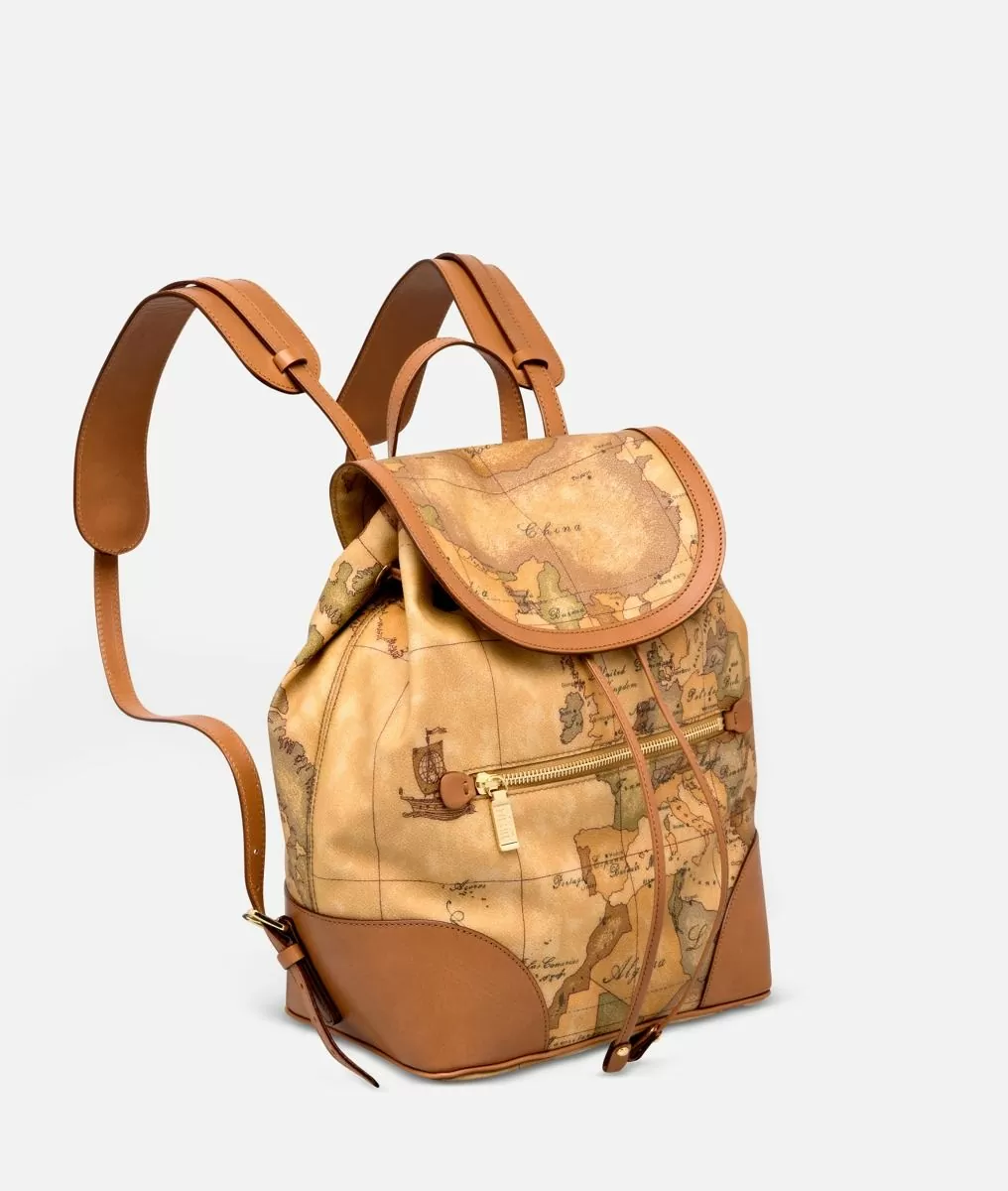 Alviero martini 1a classe Geo Classic Zaino con angoli in pelle Vendita Calda