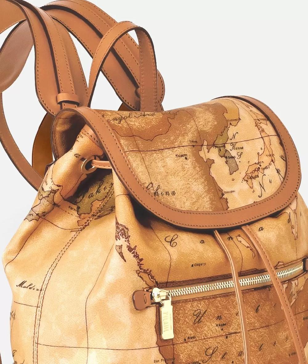 Alviero martini 1a classe Geo Classic Zaino con angoli in pelle Vendita Calda