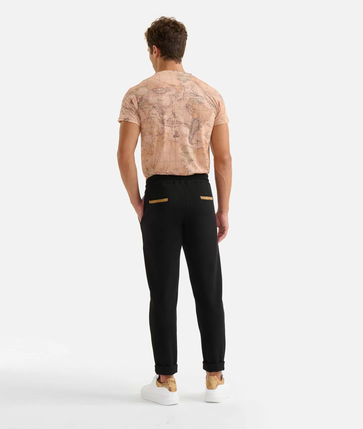 Alviero martini 1a classe Pantaloni con coulisse in cotone piquet Neri Qualità