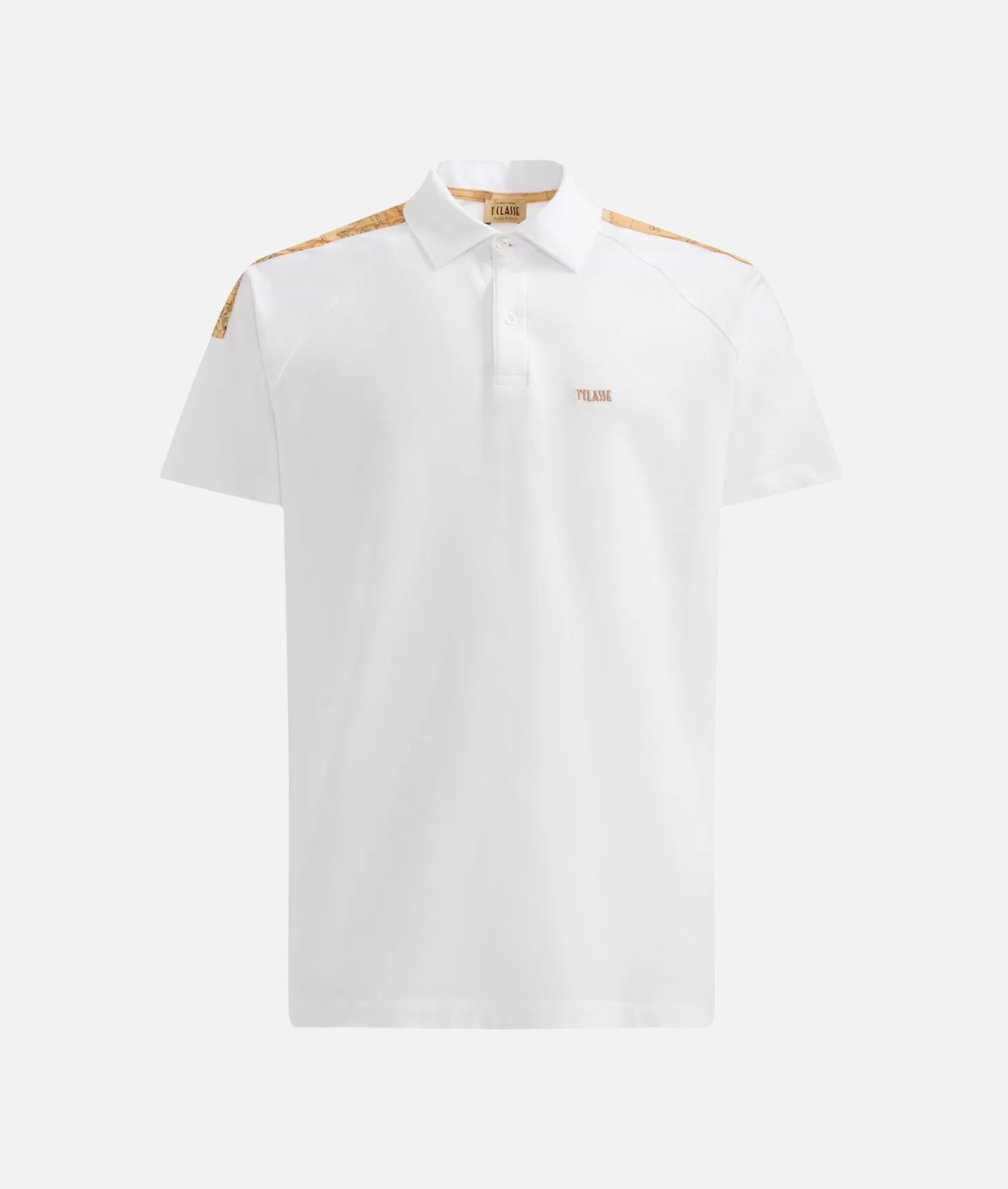 Alviero martini 1a classe Polo in cotone stretch con dettagli spalle Bianca Vendita