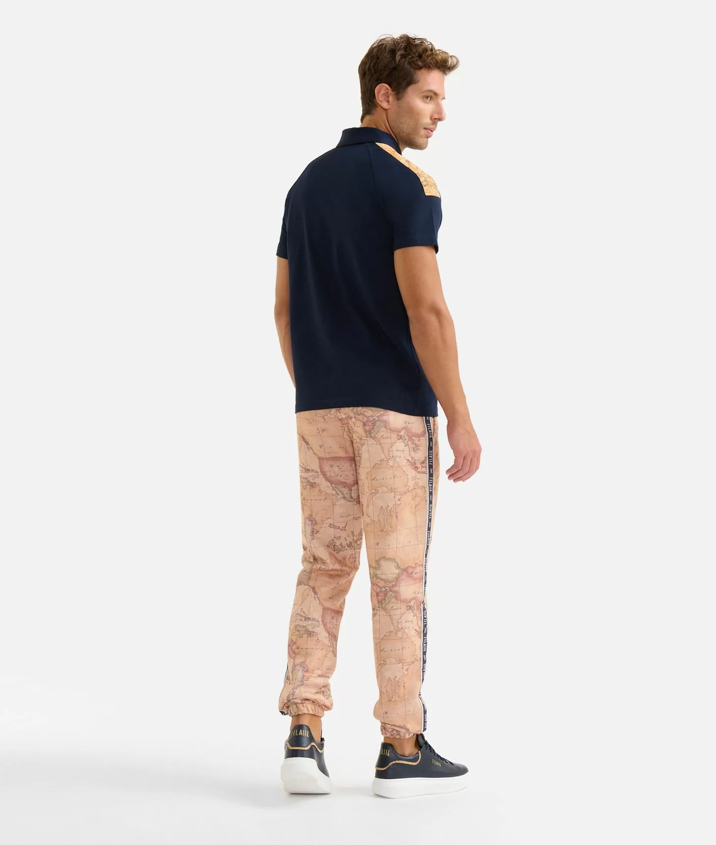 Alviero martini 1a classe Polo in cotone stretch con dettagli spalle Blu Navy Spedizione Gratuita