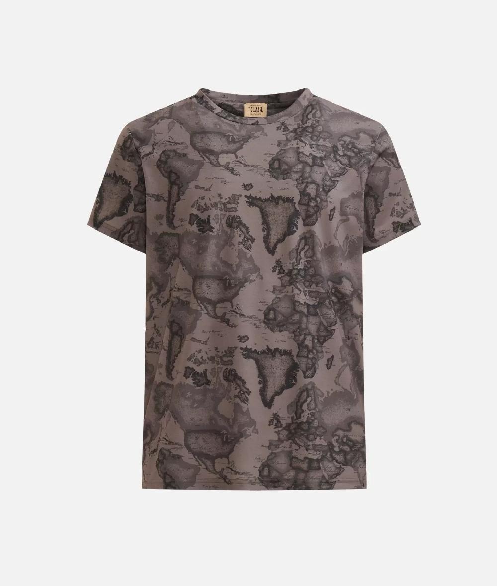 Alviero martini 1a classe T-shirt stampa Geo Military Verde Qualità Garantita