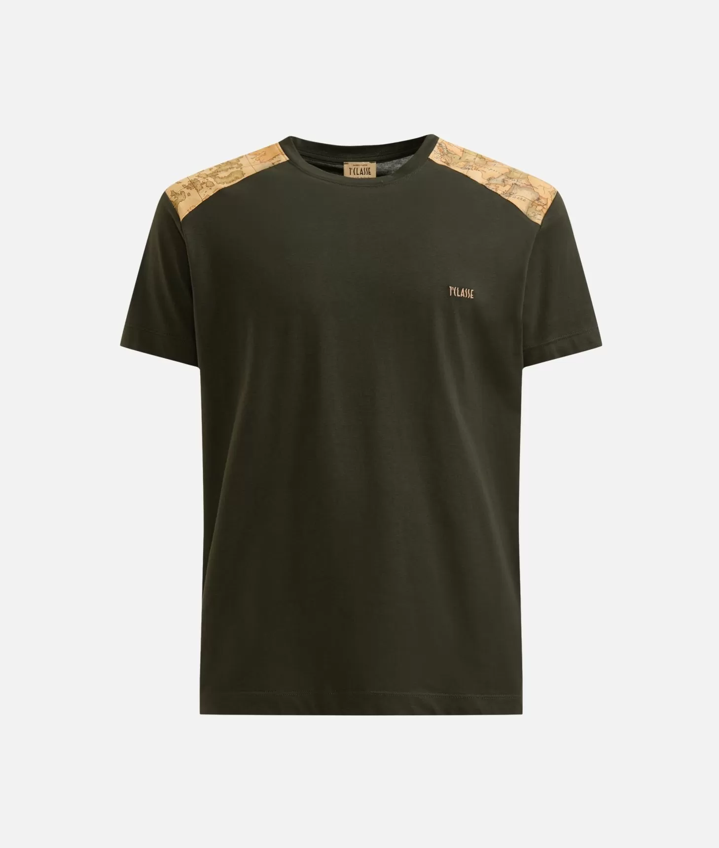 Alviero martini 1a classe T-shirt in cotone con dettagli spalle Verde Militare Acquista Ora