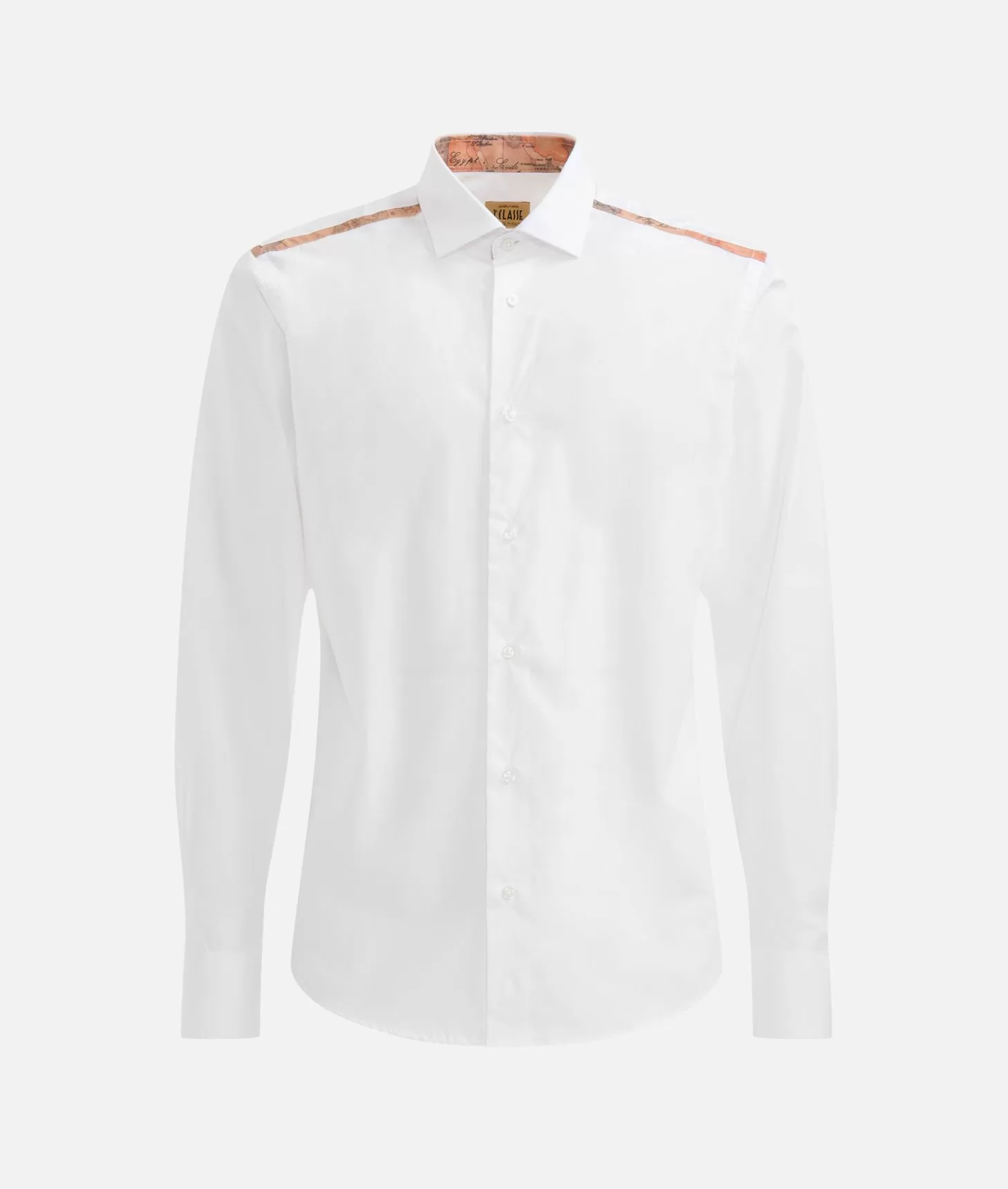 Alviero martini 1a classe Camicia slim in cotone con dettaglio spalle Bianca Sottocosto
