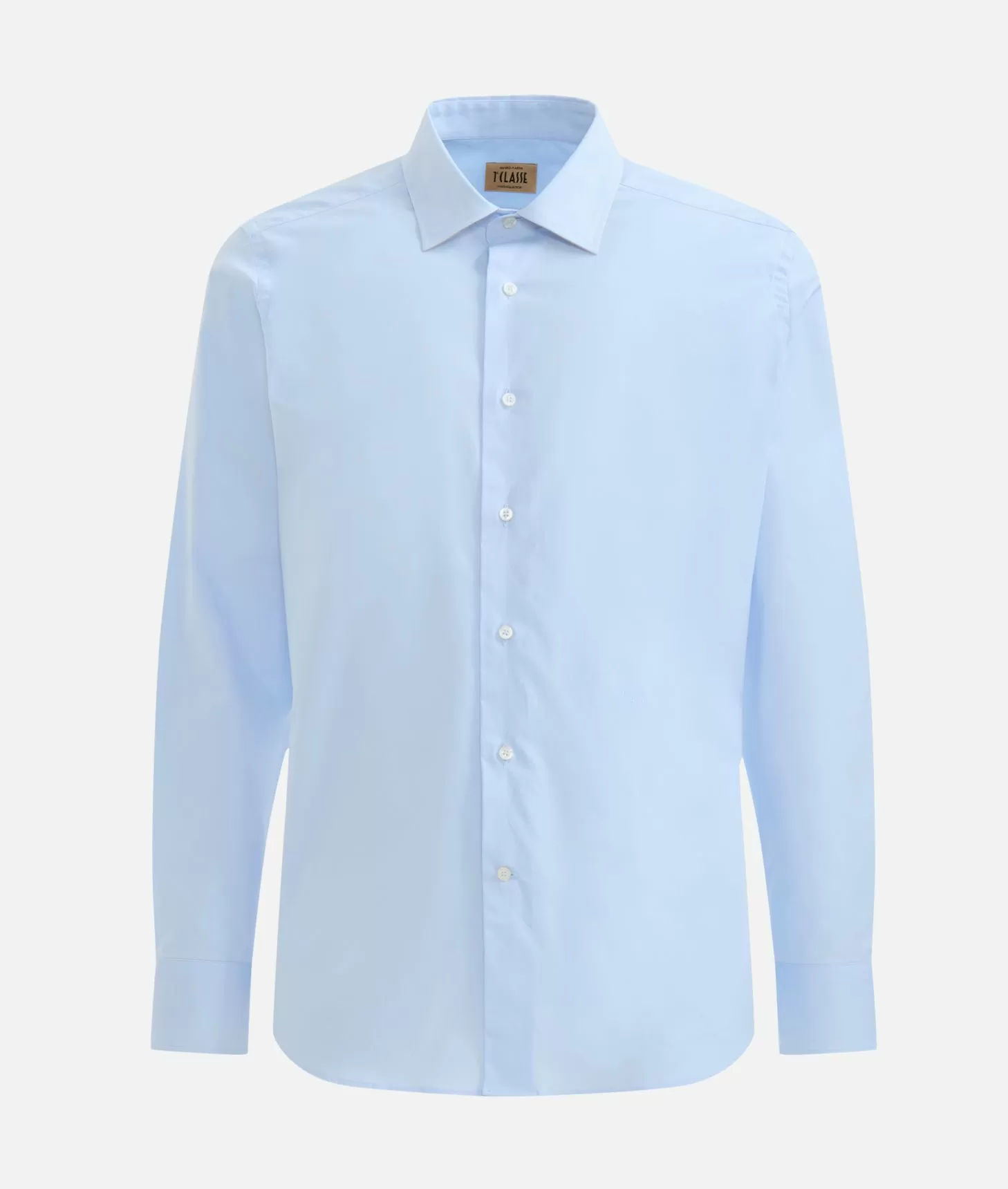 Alviero martini 1a classe Camicia slim in cotone stretch con toppe Geo Classic Azzurra Presa