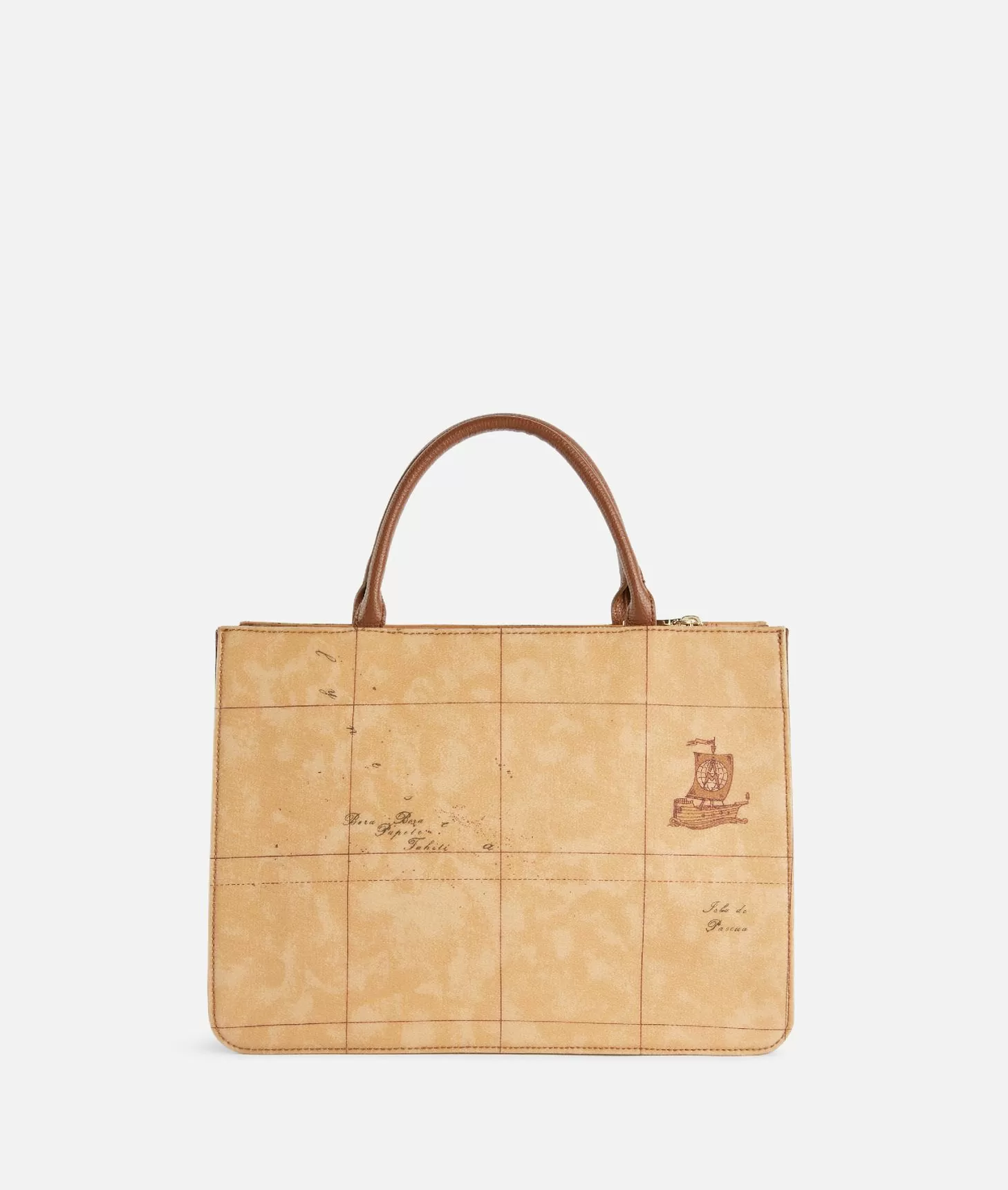 Alviero martini 1a classe 3D Geo borsa a mano con tracolla Castagna Vendita