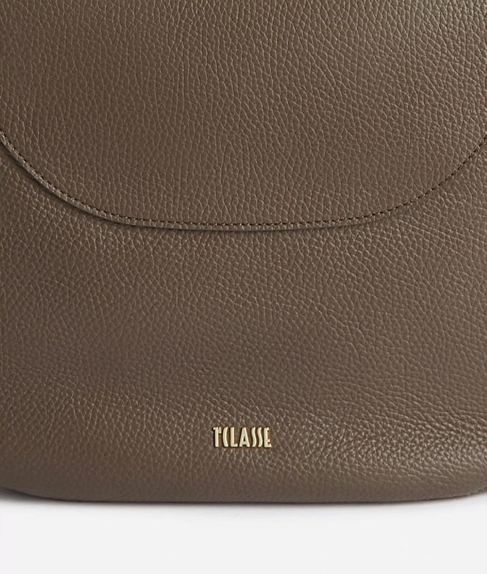 Alviero martini 1a classe Universe Leather tracolla a mezzaluna media Taupe Scuro Presa