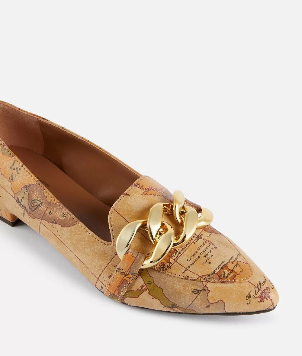 Alviero martini 1a classe Mocassini in eco nappa con maxi catena Geo Classic Saldi
