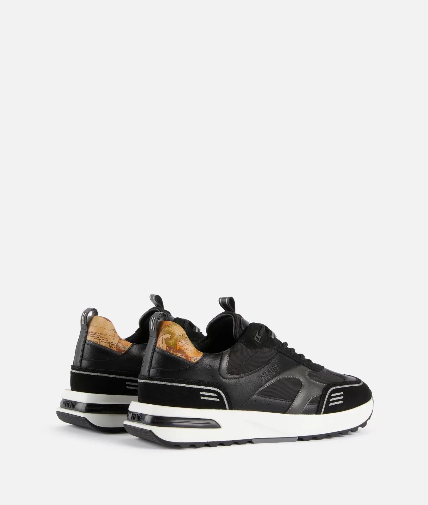 Alviero martini 1a classe Geo Road Abu Dhabi sneakers in nylon ed eco nappa Nere Nuova
