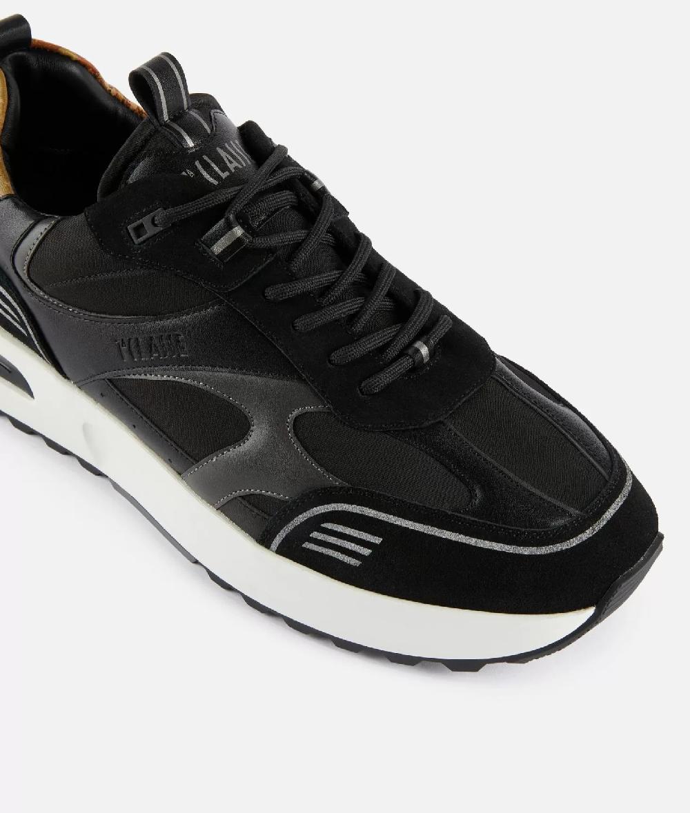 Alviero martini 1a classe Geo Road Abu Dhabi sneakers in nylon ed eco nappa Nere Nuova