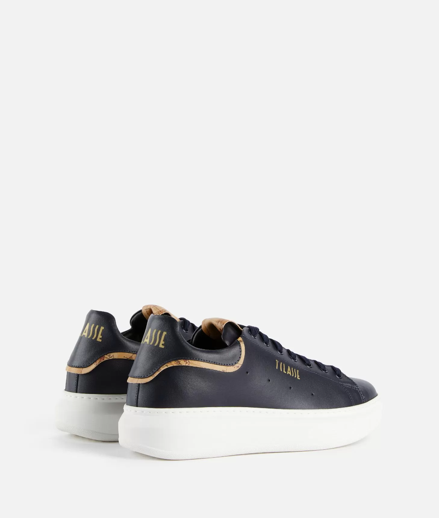 Alviero martini 1a classe Sneakers in pelle liscia con doppio logo 1ᴬ Classe Blu Scuro Qualità