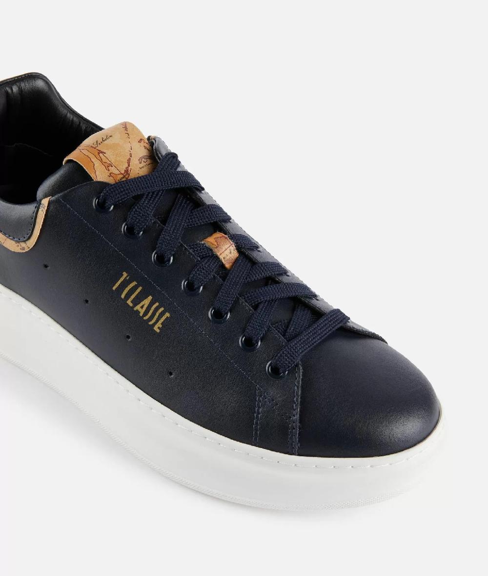 Alviero martini 1a classe Sneakers in pelle liscia con doppio logo 1ᴬ Classe Blu Scuro Qualità