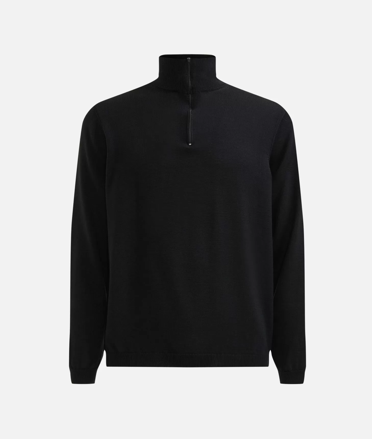 Alviero martini 1a classe Maglia in filato misto lana con mezza zip e toppe Geo Classic Nera Spedizione Gratuita