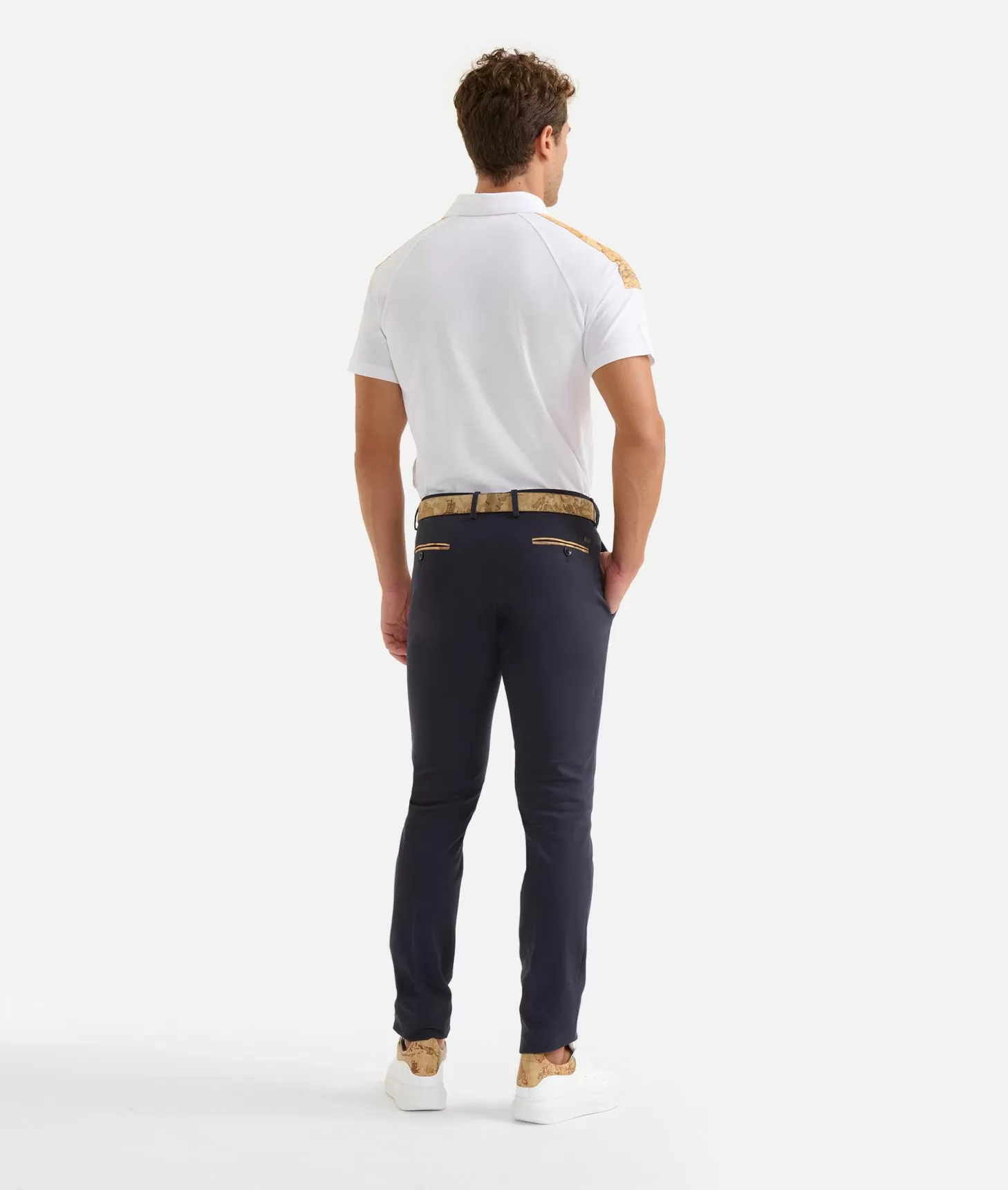 Alviero martini 1a classe Pantaloni super slim in cotone stretch Blu Navy Soddisfazione Garantita