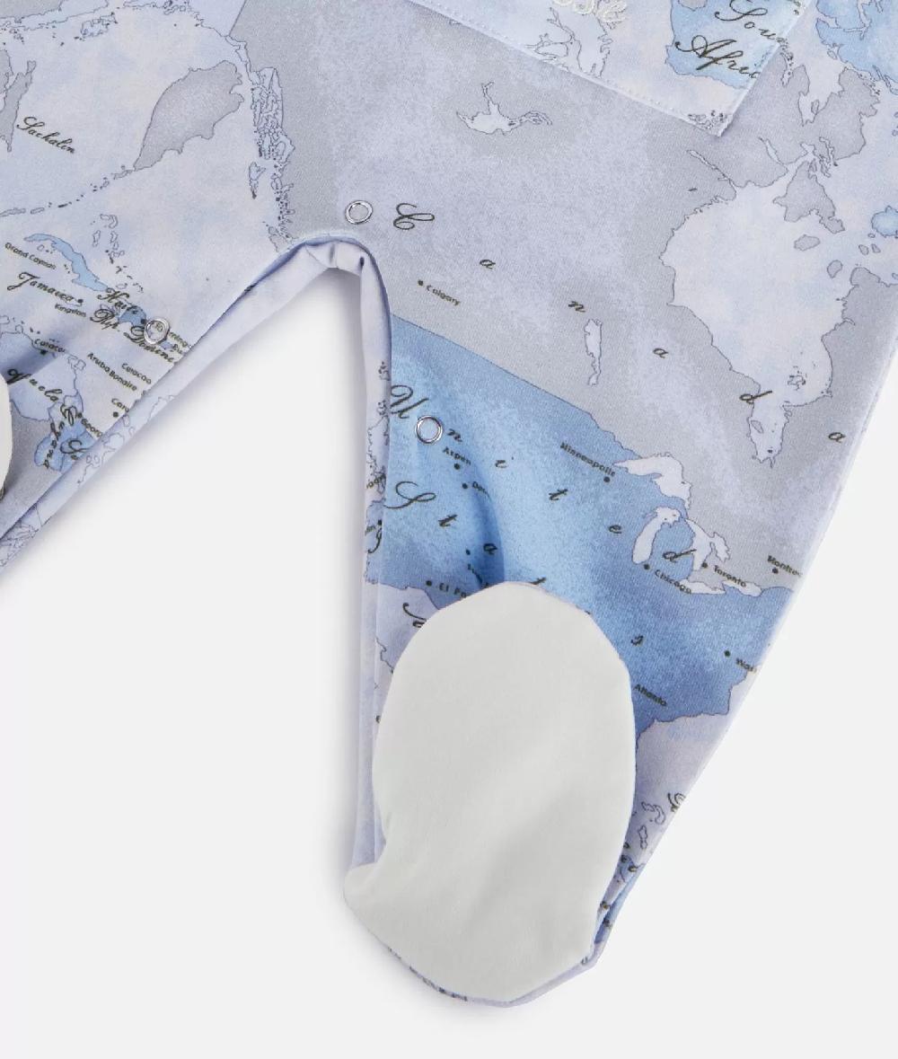 Alviero martini 1a classe Tutina in cotone Geo Lord Azzurra In Saldo
