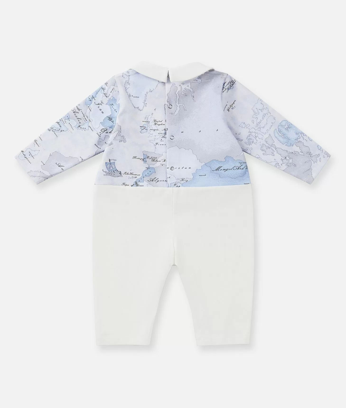 Alviero martini 1a classe Tutina in cotone senza piedini Geo Lord Azzurra Italy