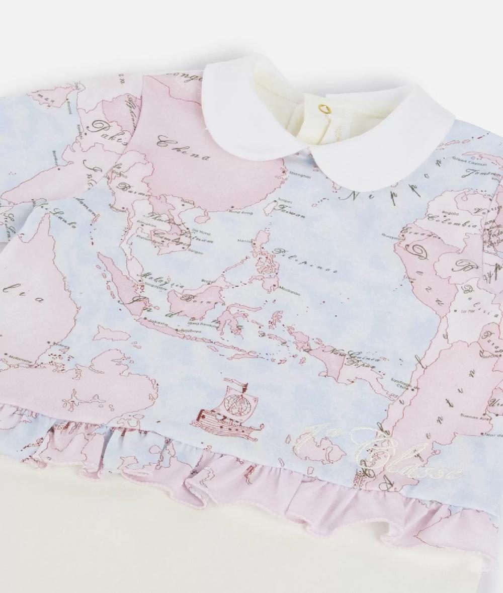 Alviero martini 1a classe Tutina in cotone Geo Lady Rosa Nuovo