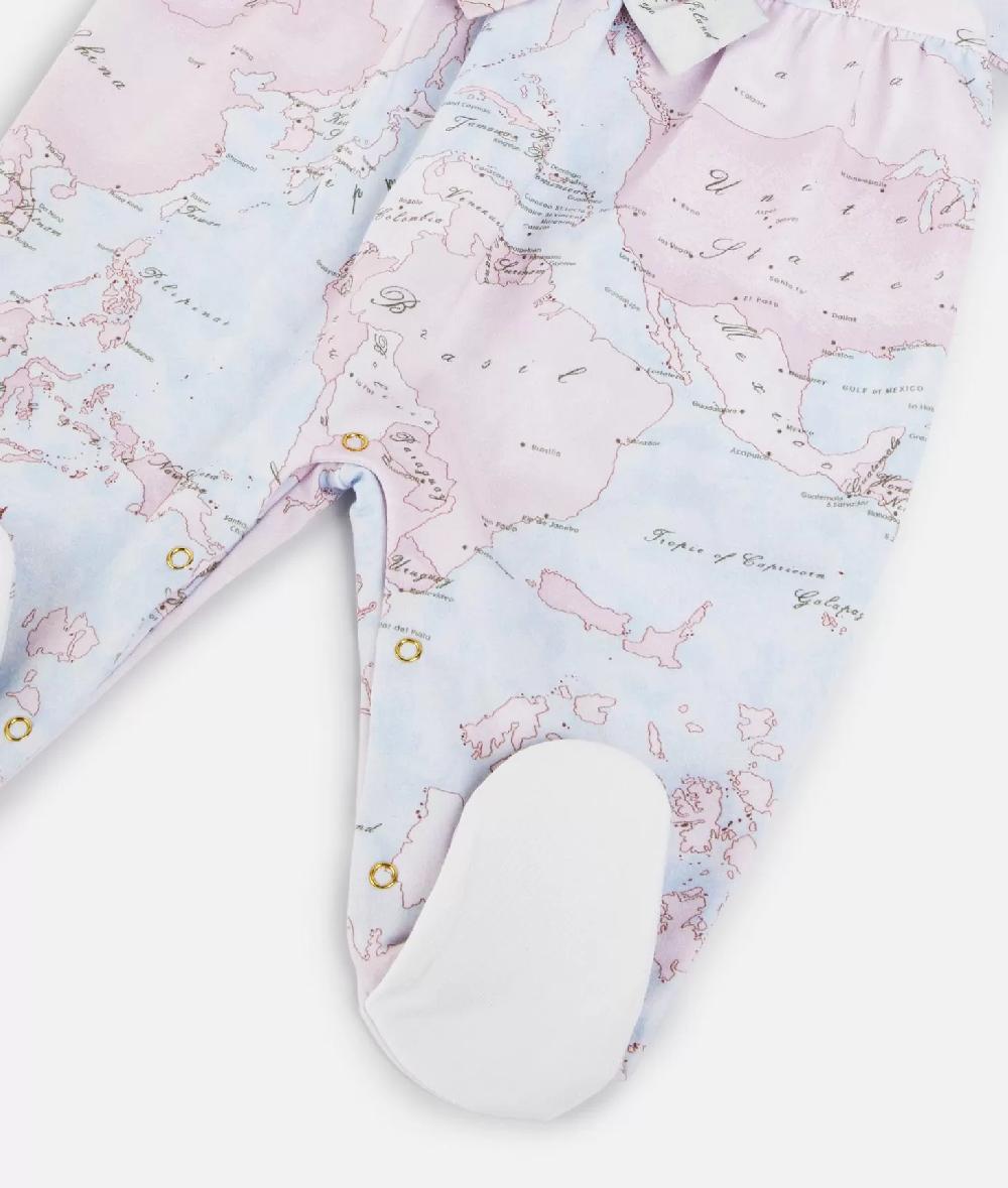Alviero martini 1a classe Tutina in cotone con fiocco Geo Lady Rosa Pezzi Unici