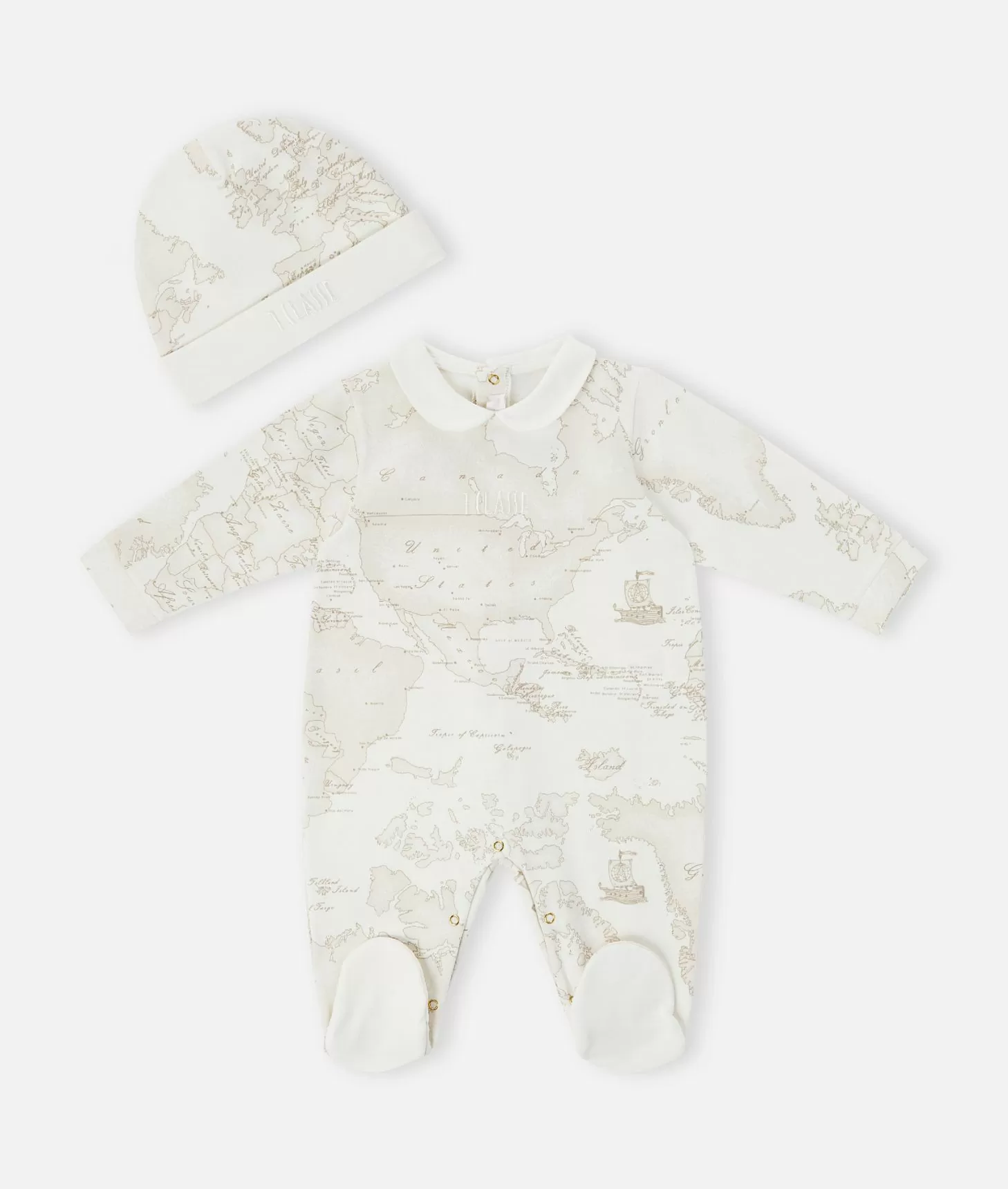 Alviero martini 1a classe Kit con tutina bavaglino e cappellino Geo White Qualità Garantita