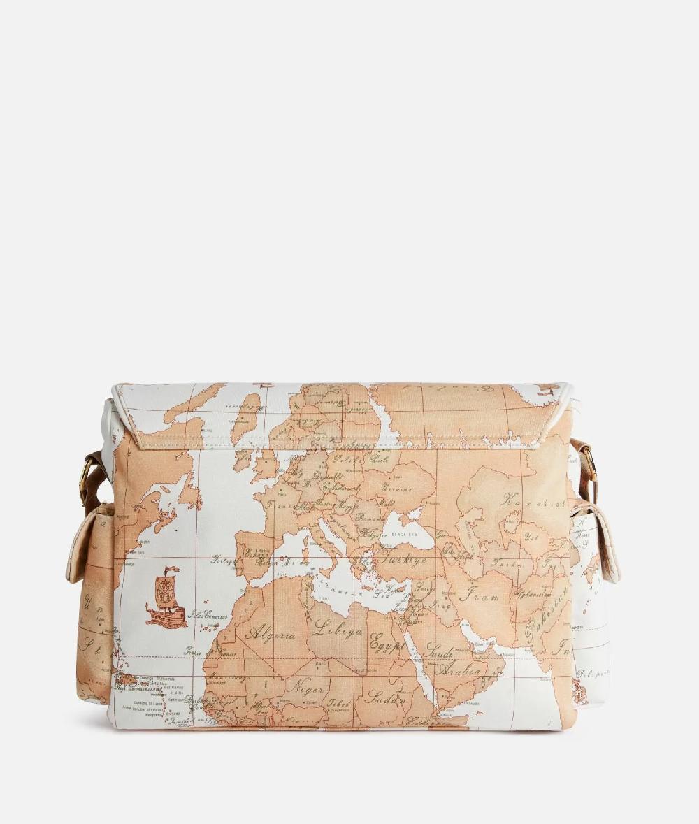 Alviero martini 1a classe Borsa a tracolla con mappa Geo Classic Panna Consegna Veloce