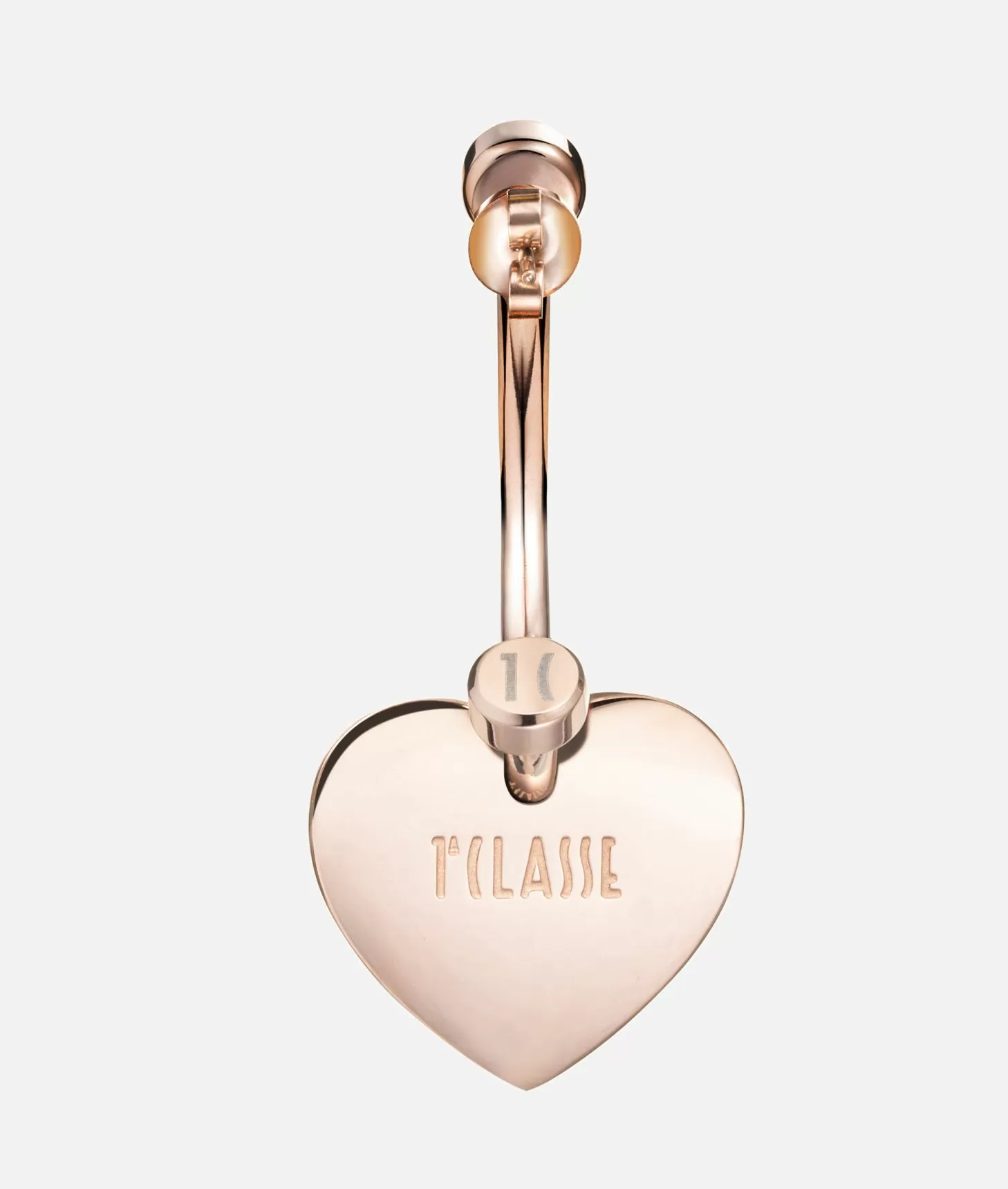 Alviero martini 1a classe Love Lane orecchini in acciaio con pendente a cuore in pelle Outlet