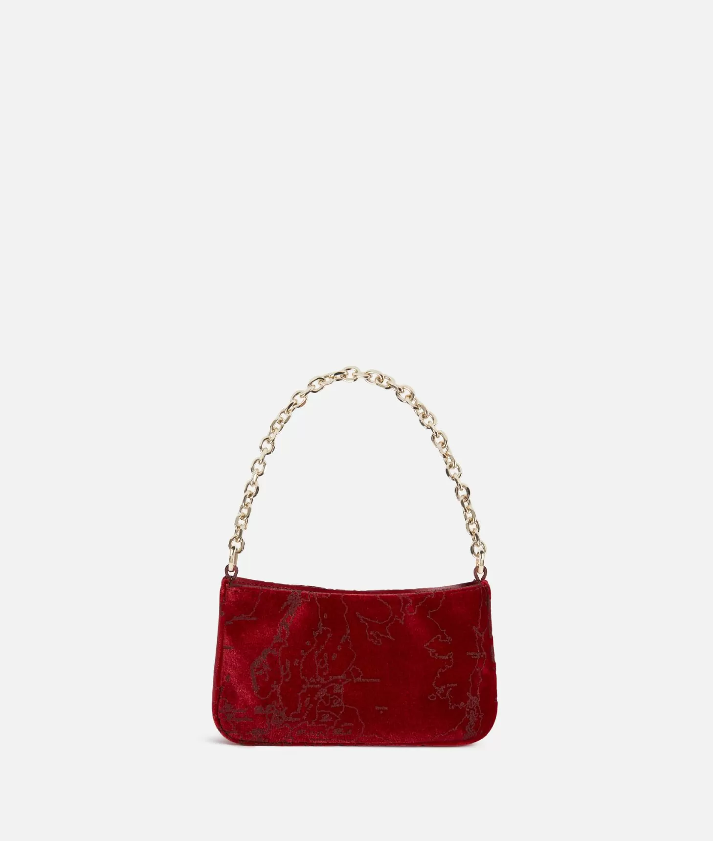 Alviero martini 1a classe Moments Bag pochette con tracolla e catena Rosso In Vendita
