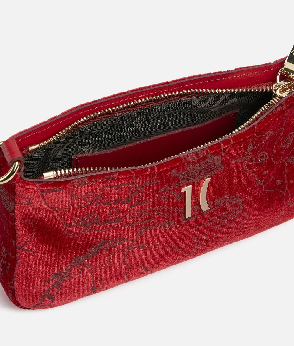 Alviero martini 1a classe Moments Bag pochette con tracolla e catena Rosso In Vendita