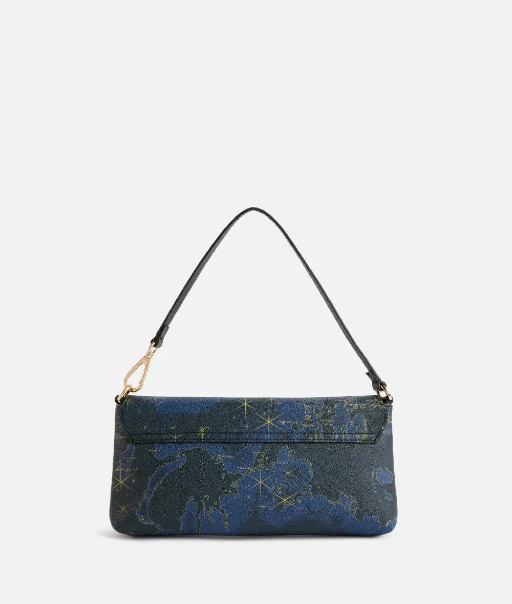 Alviero martini 1a classe Geo Midnight pochette con patta Blu Notte Pezzi Unici
